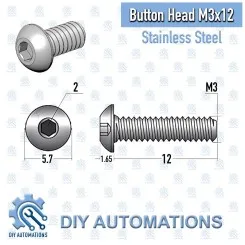 BHS M3x12-S (Button Head Screw) Image
