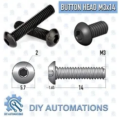 BHS M3x14 (Button Head Screw) Image