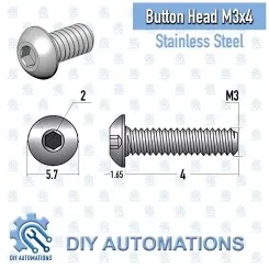 BHS M3x4-S (Button Head Screw) Image