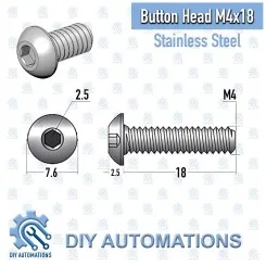 BHS M4x18-S (Button Head Screw) Image