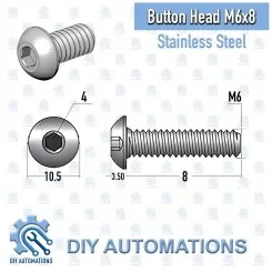 BHS M6x8-S (Button Head Screw) Image