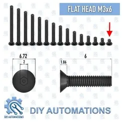 CSK M3x6 (Flat Head Counter Sink Screw) Image