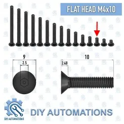 CSK M4x10 (Flat Head Counter Sink Screw) Image